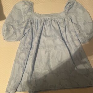 Beginning Boutique Light Blue Floral Blouse